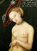CRANACH, Lucas the Younger, woman with a hat